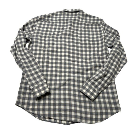 Theory Button Front Shirt in Grey Check - Picture 2 of 3